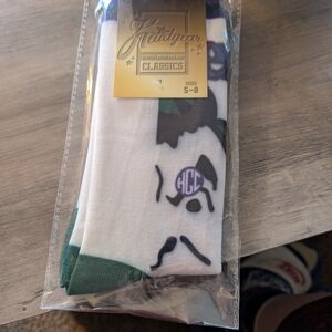 HUF White and Green Graphic Socks
